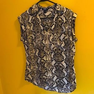 Snakeskin print blouse Express size small